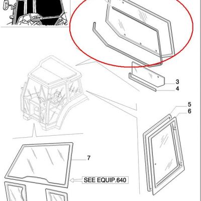 ЗАДНЕЕ СТЕКЛО NEW HOLLAND CASE 82014988