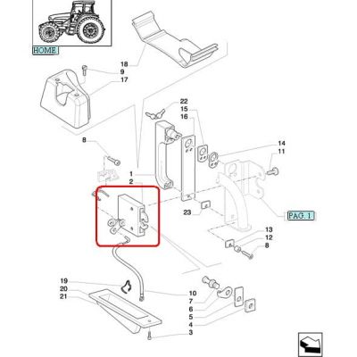 ЗАМОК ПРАВОЙ ДВЕРИ NEW HOLLAND CASE 82016379