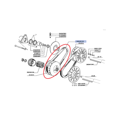 РЕМЕНЬ МОЛОТИЛКИ LAVERDA NEW HOLLAND 340435124