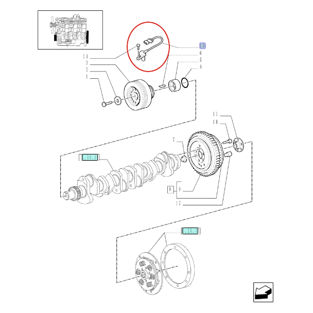 ДАТЧИК ОБОРОТОВ КОЛЕНВАЛА CNH 82030048