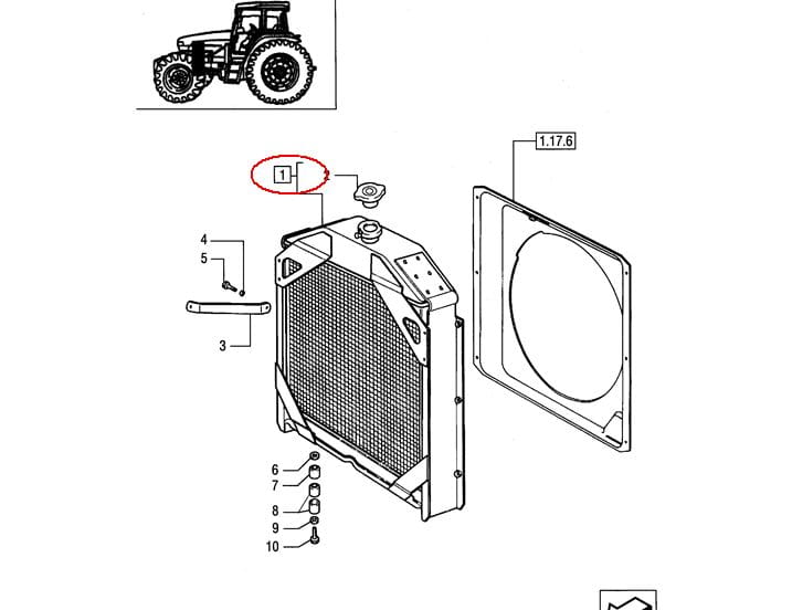 ОХЛАДИТЕЛЬ ВОДЫ NEW HOLLAND CASE 5096597