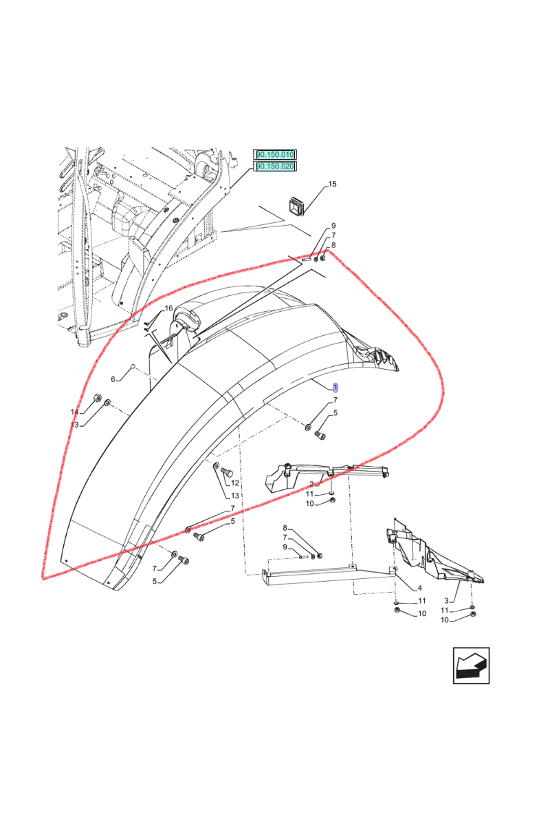 КОРПУС FENDER NEW HOLLAND CNH 48104092