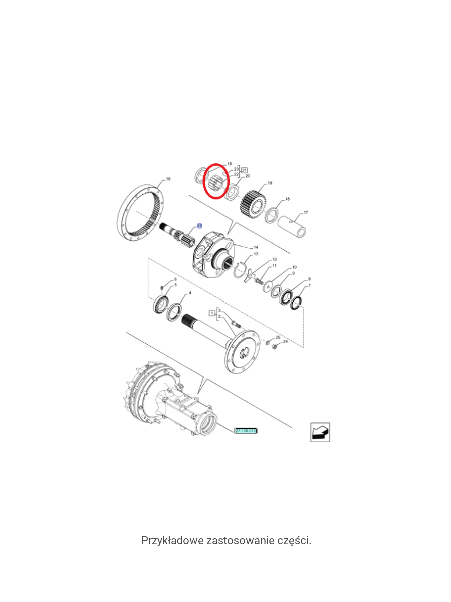 Игольчатый роликоподшипник 55,5х67,5х52мм New Holland CNH 5145981