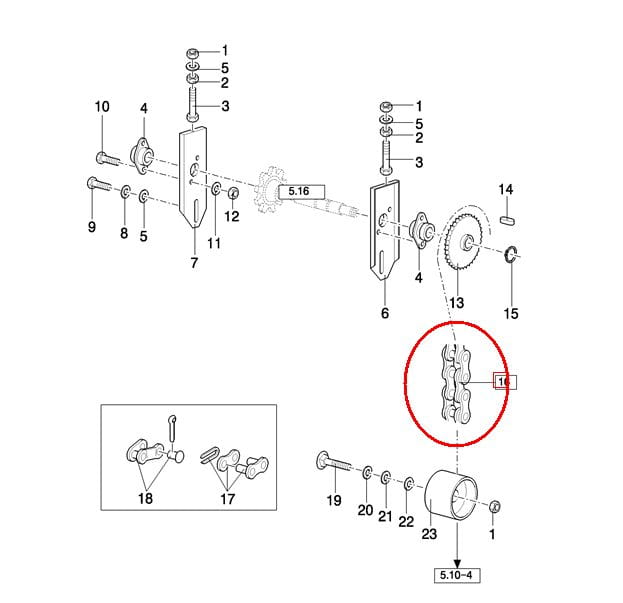 ЦЕПЬ ПРИВОДА ЗЕРНОВОГО КОНВЕЙЕРА NEW HOLLAND CASE 80321797 - 321797