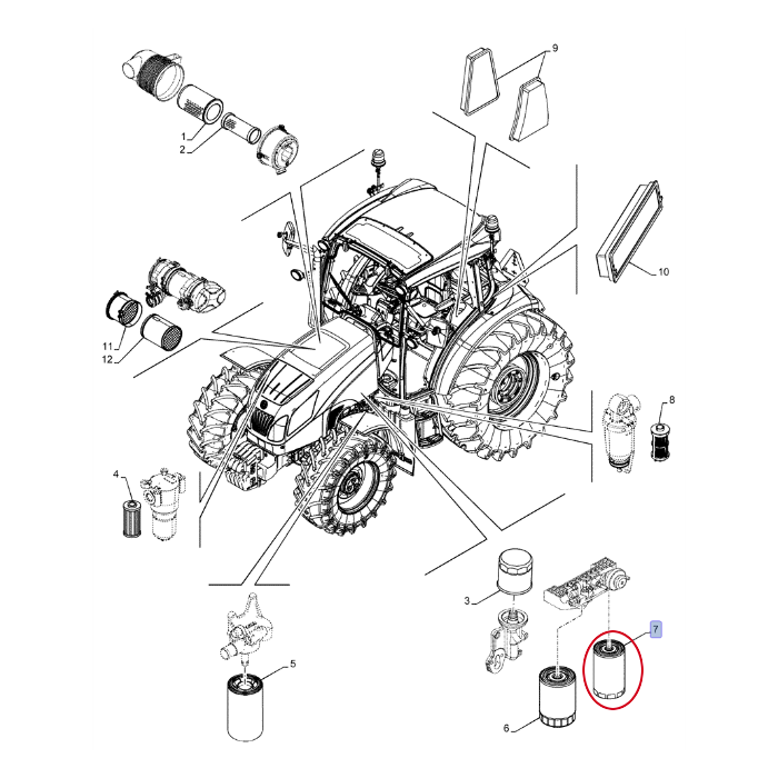 ТОПЛИВНАЯ ВСТАВКА NEW HOLLAND CASE STEYR 47450038