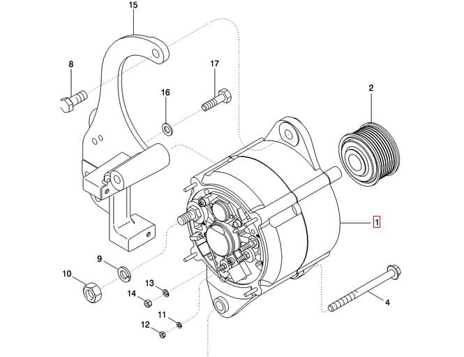 ГЕНЕРАТОР 135A NEW HOLLAND CASE 86994128 - 125849A1