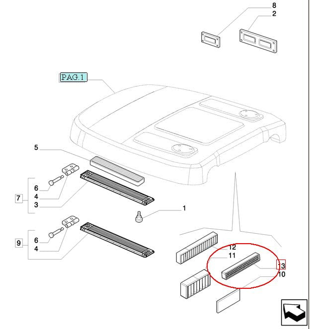 ФИЛЬТР САЛОННЫЙ NEW HOLLAND CASE STEYR 84264633 - 84572321