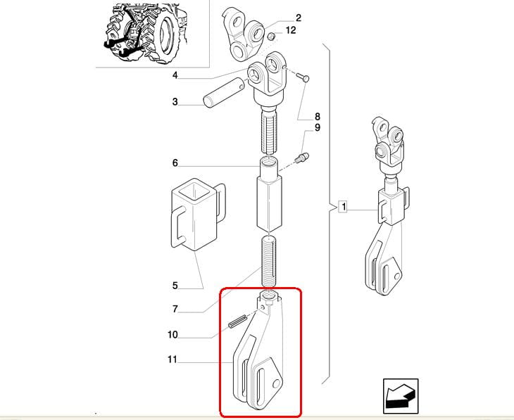 КОМПЛЕКТ ВЕШАЛОК NEW HOLLAND CASE STEYR 47125937 - 5167409 - 5167413