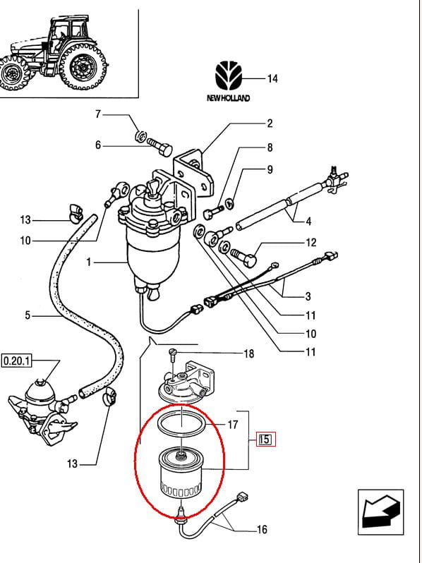 ТОПЛИВНЫЙ ФИЛЬТР NEW HOLLAND CASE 84217953 - 1930581