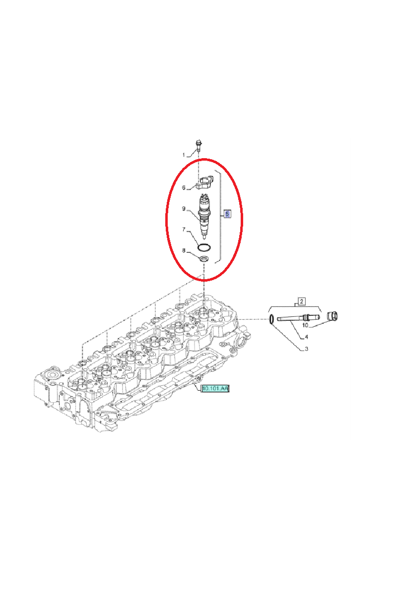 Форсунка New Holland CNH в сборе 2856203 - 2855135 - 504128307