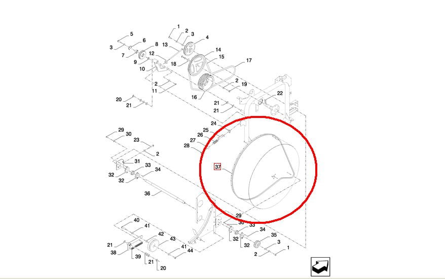 РЕМЕНЬ ВРАЩАЮЩЕЙСЯ КОРЗИНЫ NEW HOLLAND CASE 84989965