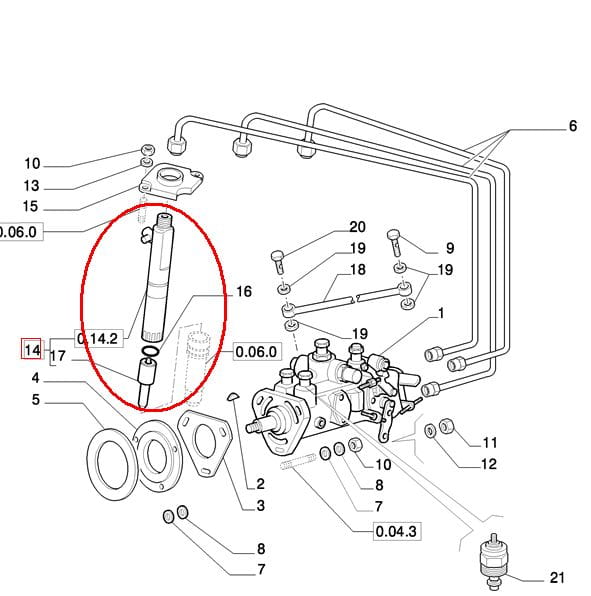 ФОРСУНКА NEW HOLLAND CASE 504054021 - 504051747