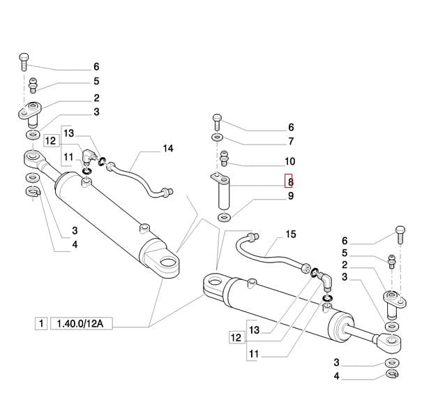 ШТИФТ РУЛЕВОГО ЦИЛИНДРА NEW HOLLAND CASE STEYR 5135870 - 5198013 - 48078386