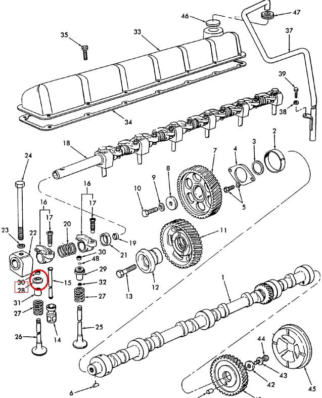 НАПРАВЛЯЮЩАЯ ПРУЖИНЫ КЛАПАНА NEW HOLLAND CASE 87802300 - D0NN6514A