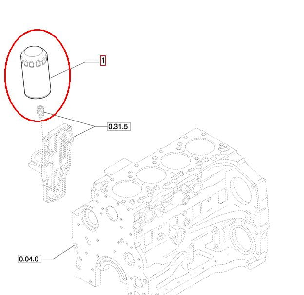 ФИЛЬТР ДВИГАТЕЛЯ NEW HOLLAND CASE STEYR 84228488 - 87803205 - 87803260 - 2854749 - 84228510 - 504084161 - 2852526