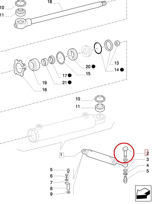 ШТИФТ РУЛЕВОГО ЦИЛИНДРА NEW HOLLAND CASE 4987671 - 87569218