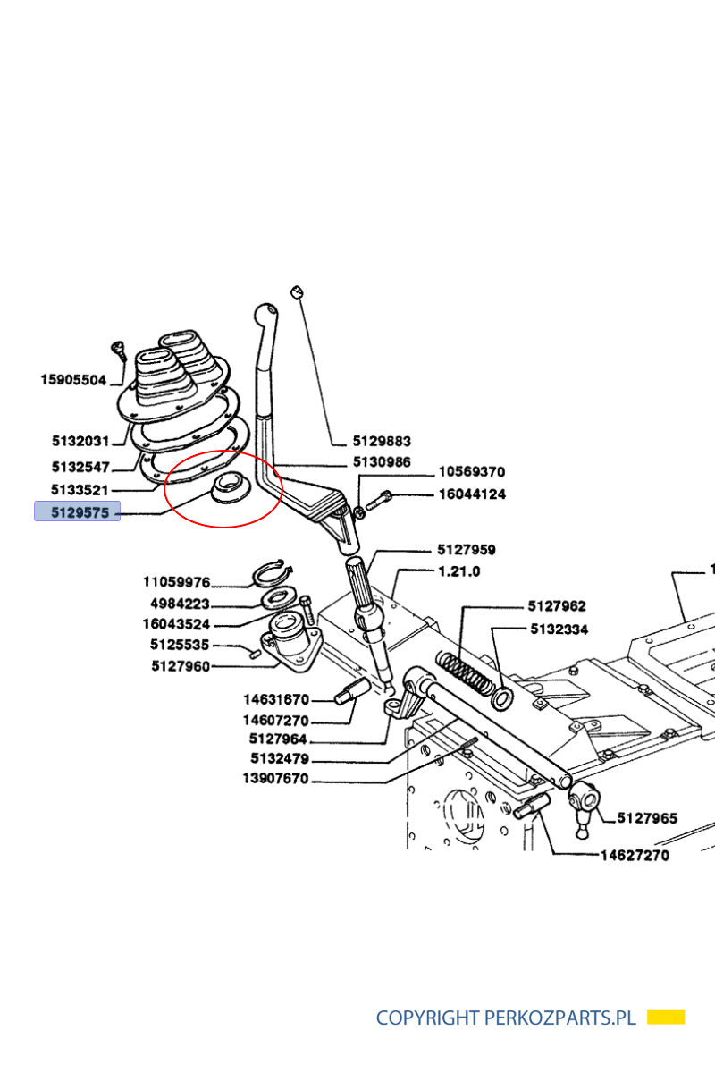 Уплотнение рычага CASE CNH New Holland 5129575