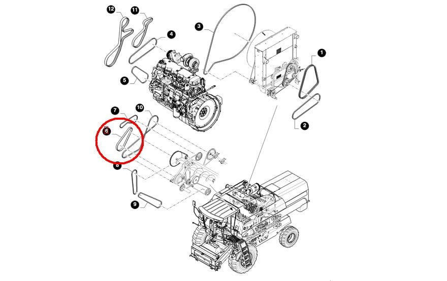 РЕМЕНЬ ПРИВОДА ДИСПЕНСЕРА NEW HOLLAND 84057874