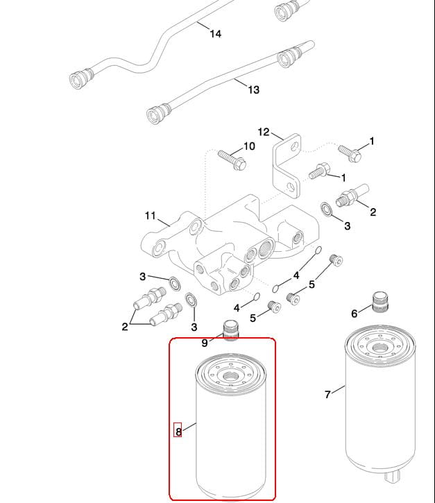 ТОПЛИВНЫЙ ФИЛЬТР NEW HOLLAND CASE 87360572 - 84477358