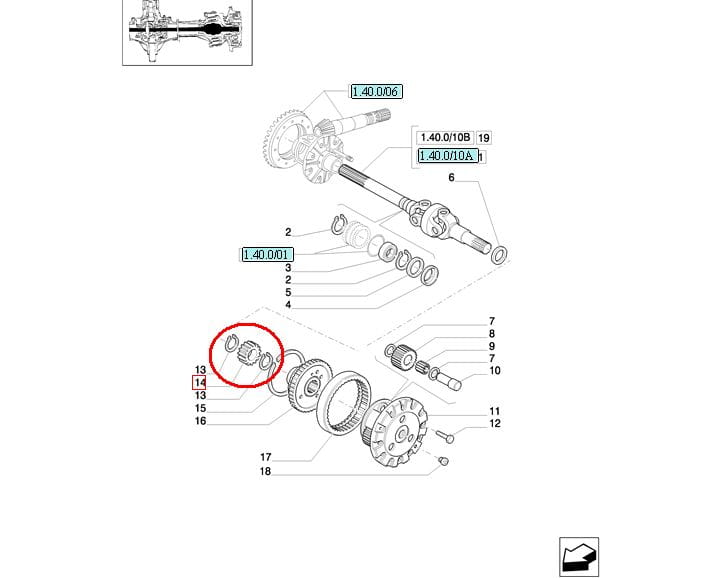 ЗВЕЗДОЧКА ЦЕНТРАЛЬНОЙ ПЕРЕДАЧИ NEW HOLLAND CASE STEYR 5136819 - 84262815