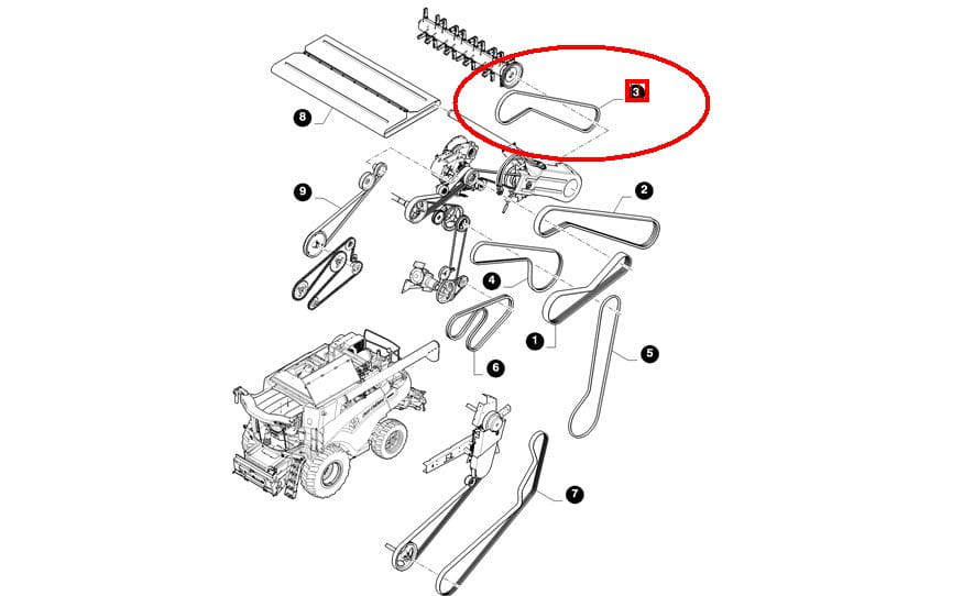 РЕМЕНЬ ТРАНСМИССИОННЫЙ NEW HOLLAND 84168012