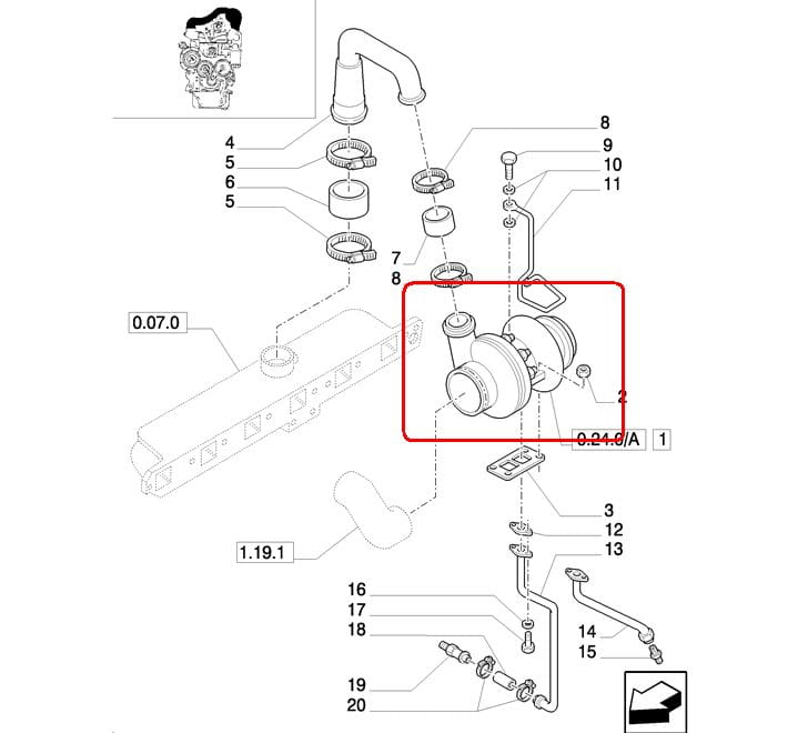 NEW HOLLAND CASE ТУРБОКОМПЕНСАТОР 87840733