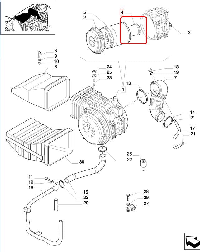 ВНУТРЕННИЙ ВОЗДУШНЫЙ ФИЛЬТР NEW HOLLAND CASE STEYR 87517153