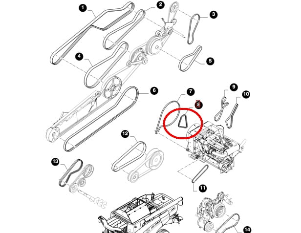 ПОЯСНОЙ КОМПЛЕКТ. КОРПУС ВЕНТИЛЯТОРА TF,TX,CX NEW HOLLAND 89835816 - A138001