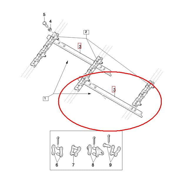 Наклонный конвейер New Holland 84042649 - 87752797