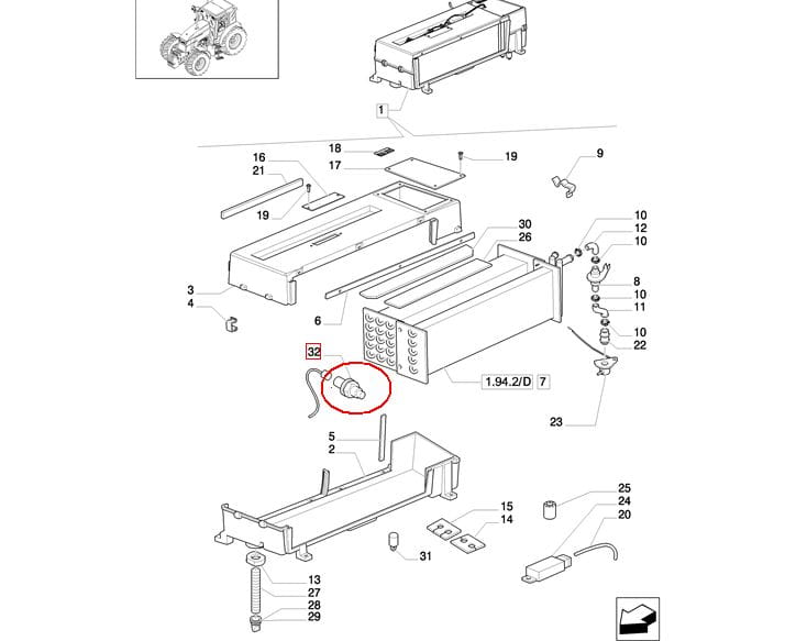 ДАТЧИК КОНДИЦИОНЕРА НИЗКОГО ДАВЛЕНИЯ NEW HOLLAND CASE STEYR 82036401 - 84419250