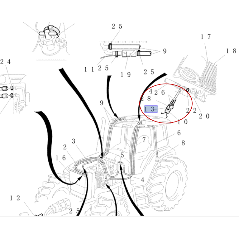 ДАТЧИК ДАВЛЕНИЯ КОНДИЦИОНЕРА ВОЗДУХА NEW HOLLAND CNH 86508371