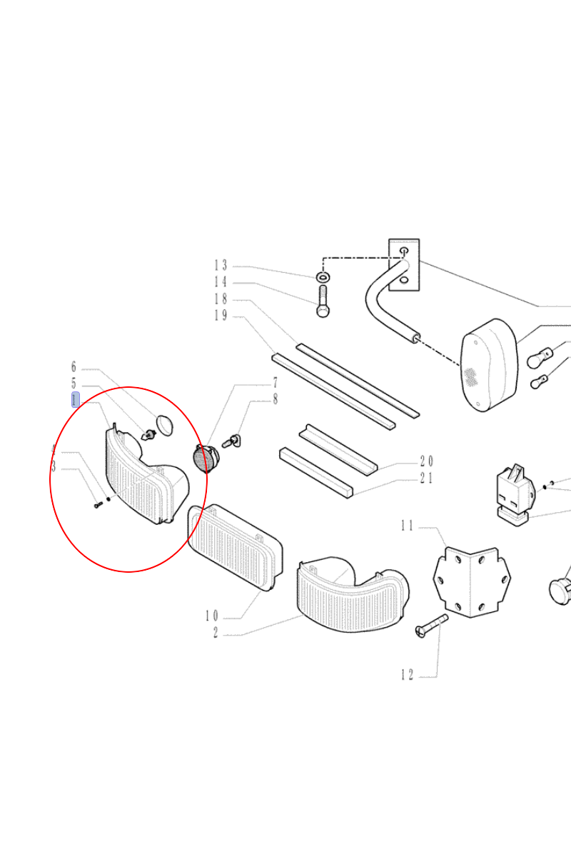 ФОНАРЬ ПЕРЕДНИЙ ПРАВЫЙ CASE CNH 87455685