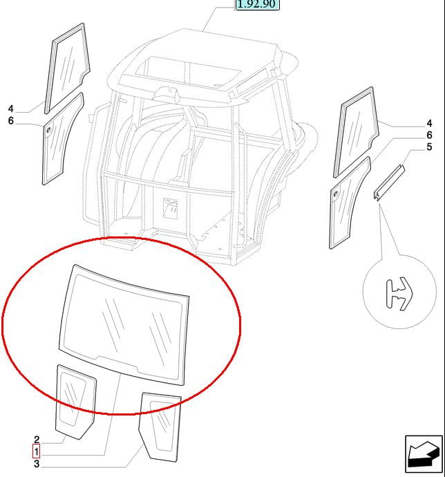 ВЕТРОВОЕ СТЕКЛО NEW HOLLAND 5089552