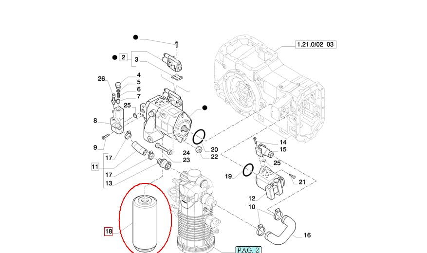 ГИДРАВЛИЧЕСКИЙ ФИЛЬТР NEW HOLLAND CASE STEYR 84226258 - 81863797 - 9821387 - 81863799 - 84031880 - 87413810 - F0NN6714CA - 48142231