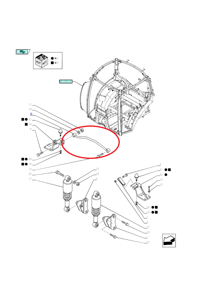 ТЯГА СТАБИЛИЗАТОРА NEW HOLLAND CNH 87591850