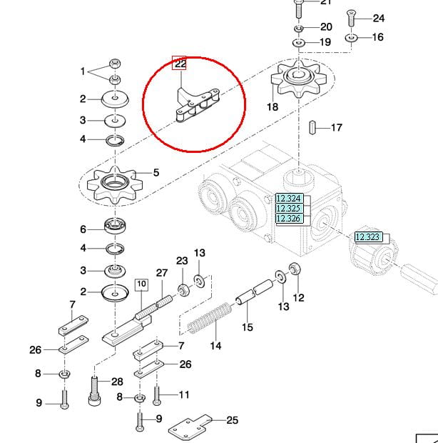 ЦЕПЬ КУКУРУЗНОЙ ЖАТКИ NEW HOLLAND CASE 322718950