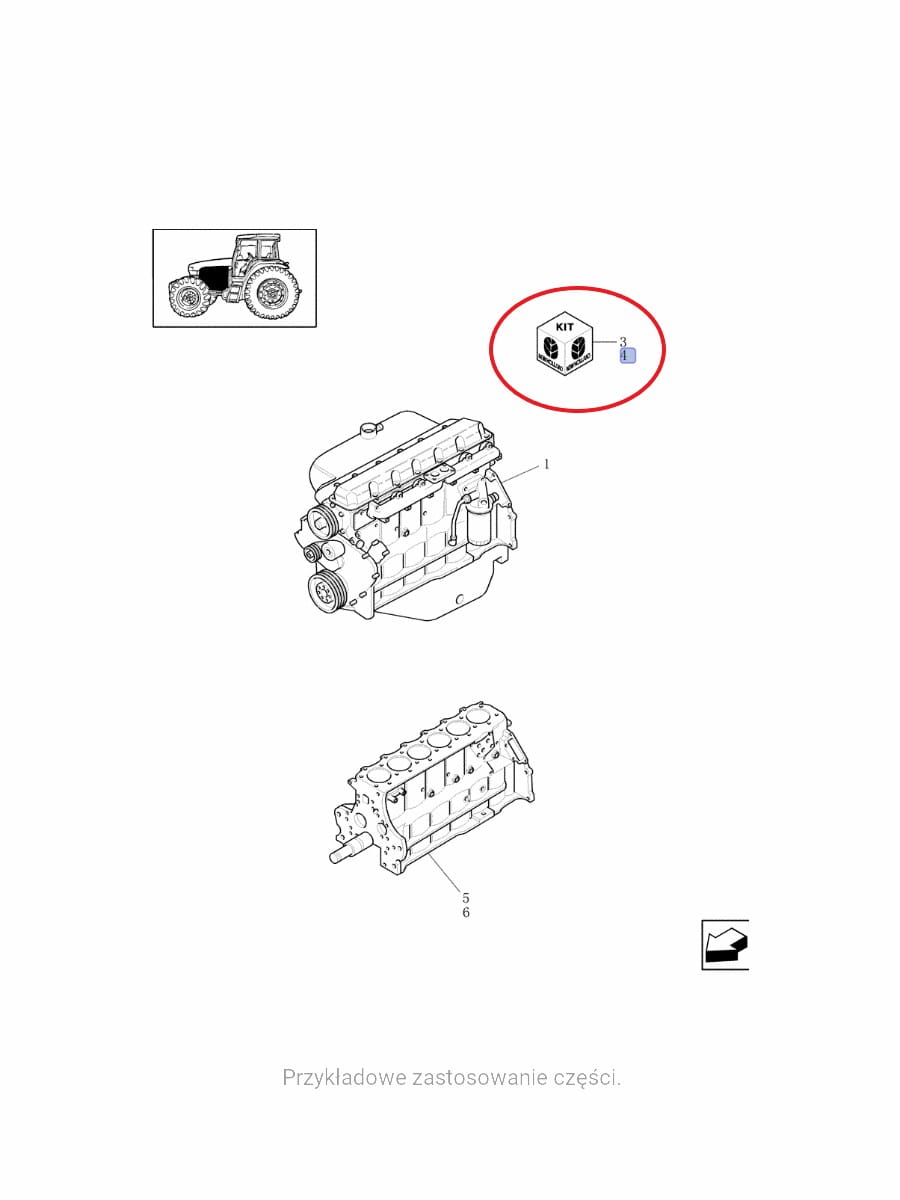 КОМПЛЕКТ НИЖНИХ ПРОКЛАДОК ДВИГАТЕЛЯ NEW HOLLAND CASE 1930960