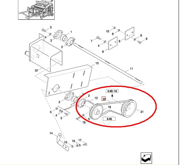 РЕМЕНЬ ЗЕРНОВОГО ОТСОСА NEW HOLLAND CASE 84817636