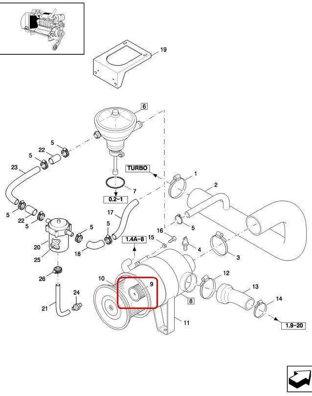 ФИЛЬТР ВНУТРЕННИЙ ВОЗДУШНЫЙ NEW HOLLAND CASE 87682985 - 84031480