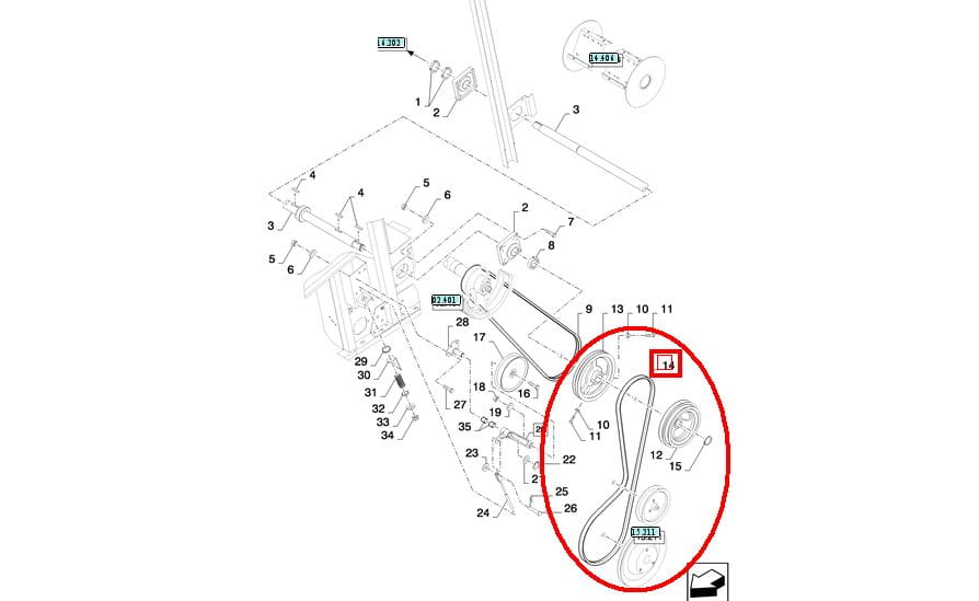 РЕМЕНЬ ПРИВОДА ОТКАЗЧИКА NEW HOLLAND 86566287