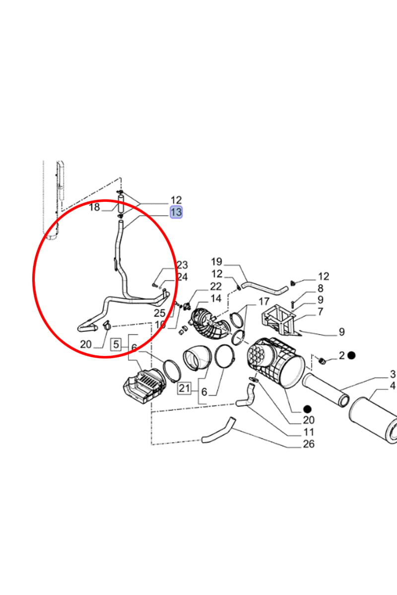 ШЛАНГ КОНДИЦИОНЕРА ВОЗДУХА NEW HOLLAND CNH 84270337 - 84319357