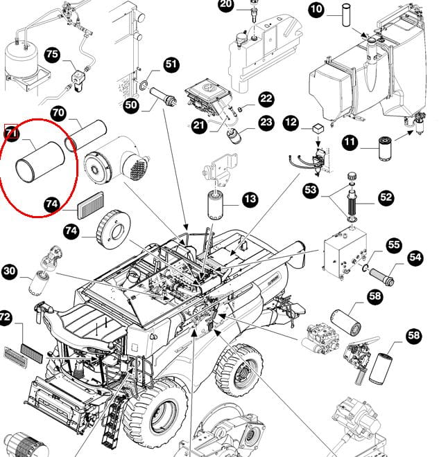 НАРУЖНЫЙ ВОЗДУШНЫЙ ФИЛЬТР NEW HOLLAND 84443964