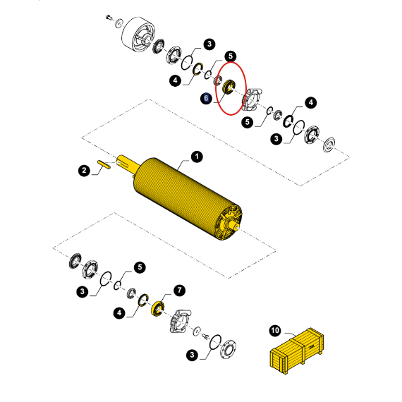 ПОДШИПНИК ДРОБИЛКИ CNH 84455520