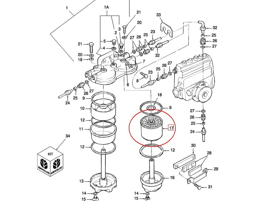 ФИЛЬТР ТОПЛИВНЫЙ NEW HOLLAND 86570171 - 47377748