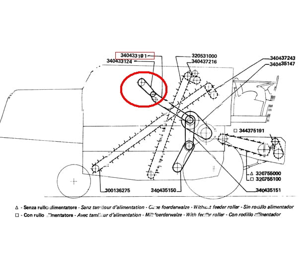 РЕМЕНЬ ВРАЩАЮЩЕЙСЯ КОРЗИНЫ L624 LAVERDA NEW HOLLAND 340433181