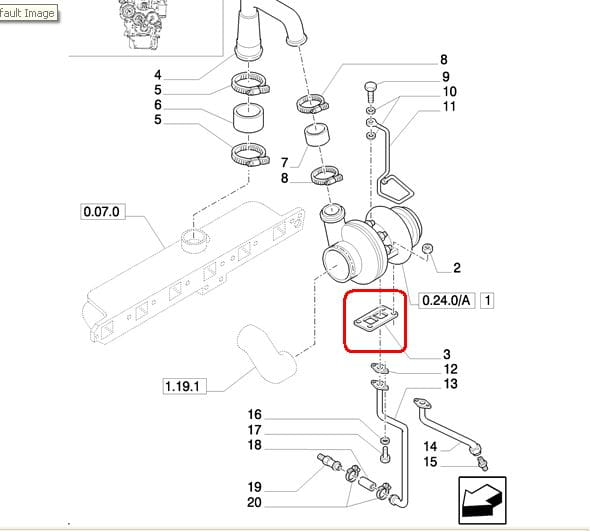 ПРОКЛАДКА ТУРБИНЫ NEW HOLLAND CASE 83911642