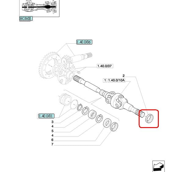 УПЛОТНИТЕЛЬ КОРОТКОГО ВАЛА NEW HOLLAND CASE STEYR 87521513