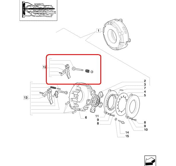 НАБОР БУМАГИ ДЛЯ СЦЕПЛЕНИЯ (КОРОТКИЙ) NEW HOLLAND CASE 5080821