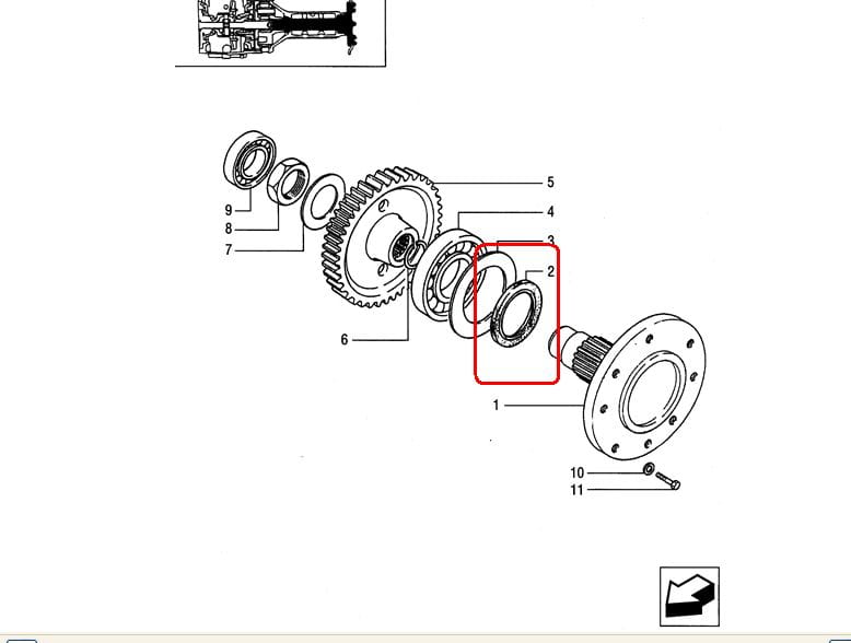 УПЛОТНЕНИЕ ЗАДНЕЙ ШЕСТЕРНИ NEW HOLLAND CASE 5131916