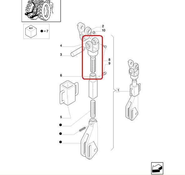 ПОДВЕСКА ТРЕХТОЧЕЧНАЯ СЦЕПКА NEW HOLLAND CASE 5167414